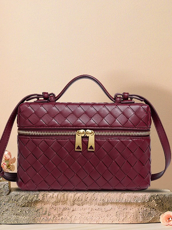Woven Box Bag | Handwoven Casual Shoulder Bag