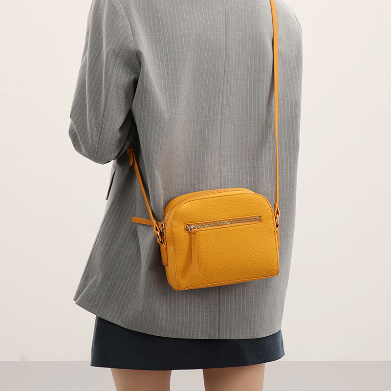 3-Tier Soft Leather Bag | Minimalist Summer Crossbody Bag