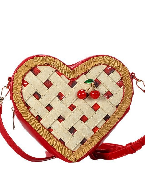 Crochet Heart Crossbody Bag | Cute Cartoon Kawaii Shoulder Bag
