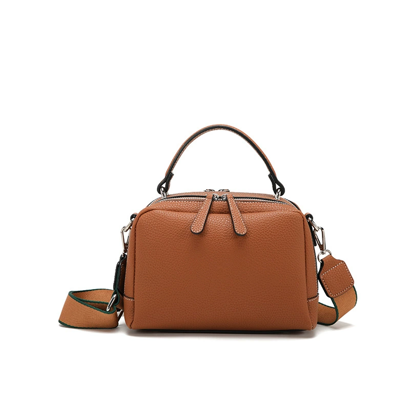 New Arrival Fashion Leather-Textured Boston Bag for Women – Versatile Niche Shoulder Crossbody Casual Handbag