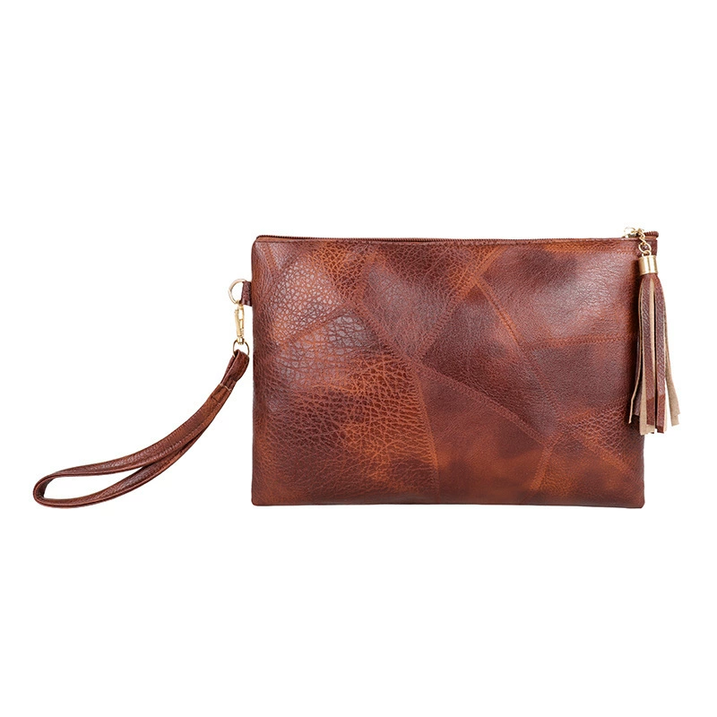 Fall/Winter Bestseller Textured Clutch Bag for Women – Vintage Pleated Tassel Underarm Shoulder Bag
