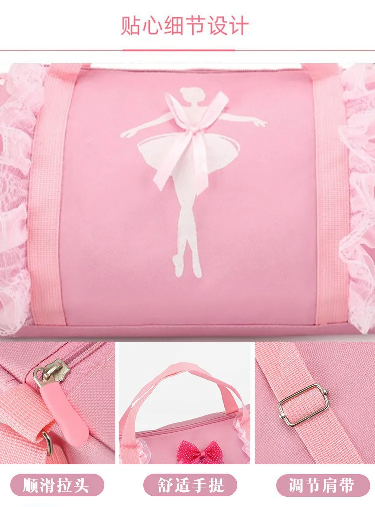 New Arrival Kids Dance Bag for Girls – Latin Ballet Print Backpack, Princess Single Shoulder Dance Bag