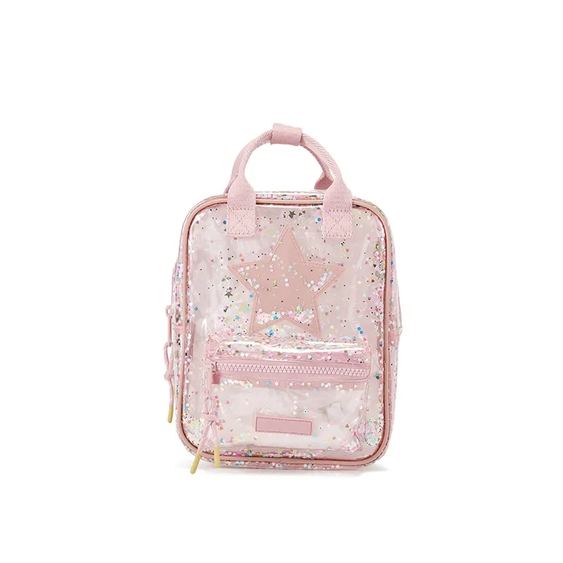 New Arrival Kids Sequin Jelly Backpack for Girls – Clear Waterproof Kindergarten Student Backpack
