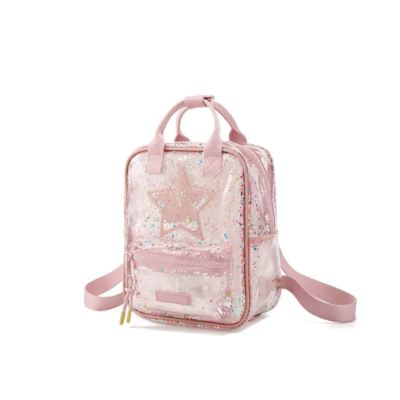 New Arrival Kids Sequin Jelly Backpack for Girls – Clear Waterproof Kindergarten Student Backpack