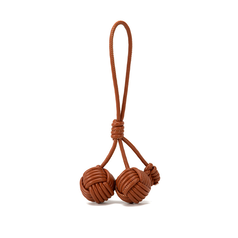 Handwoven Snowball Bag Charm | Korean Style Bag Pendant
