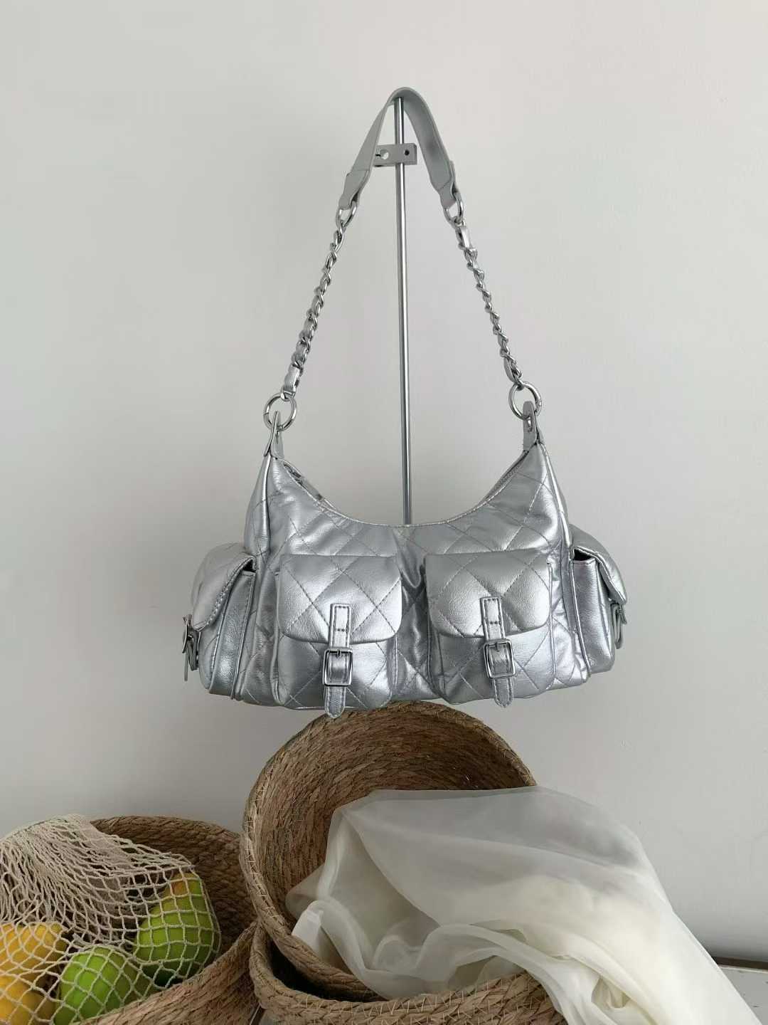 Quilted Chain Tote | Niche Underarm Shoulder Bag