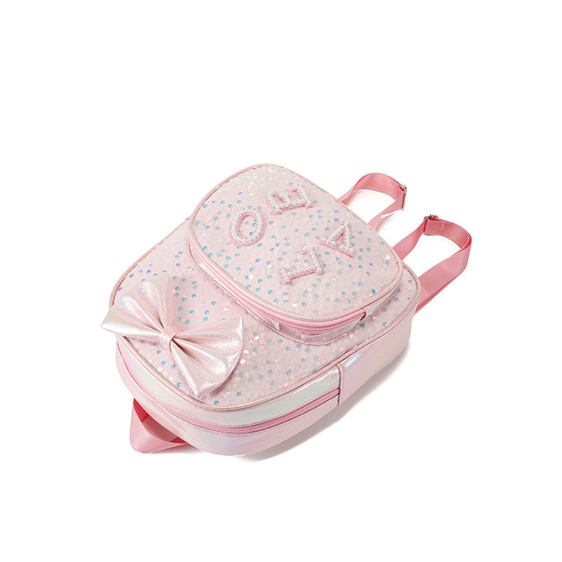 Bow Kids Backpack | Cute Sequin Student Backpack