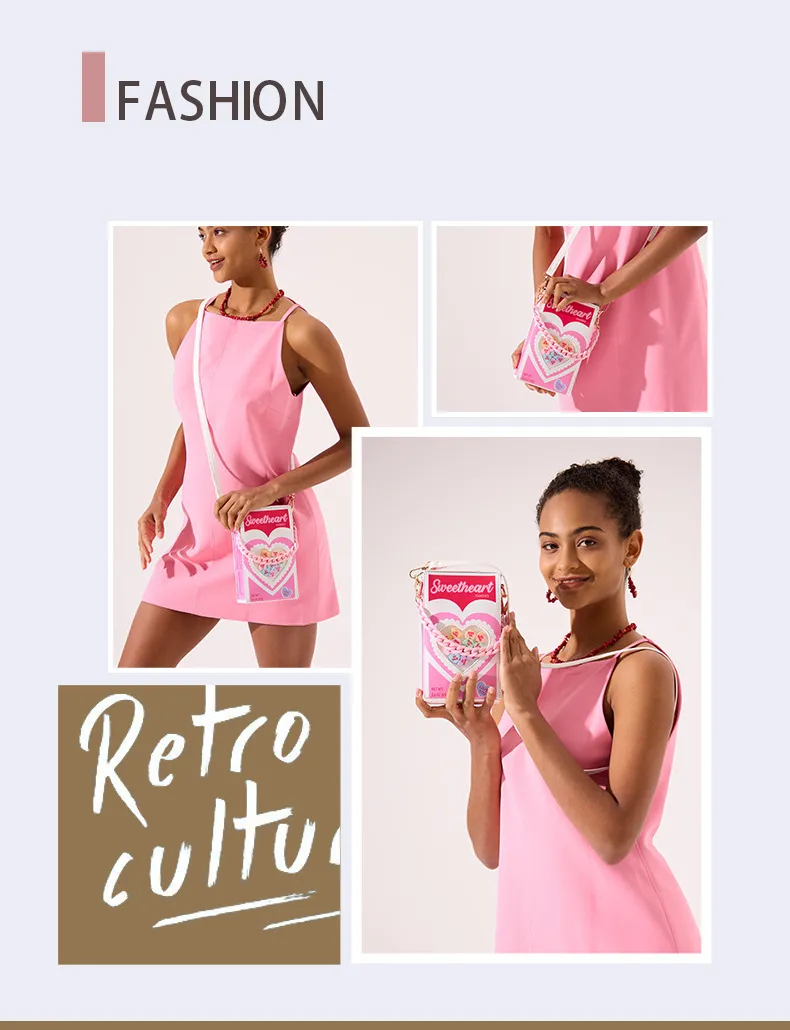 Heart Box Bag | Cute Letter Color-Block Crossbody Bag