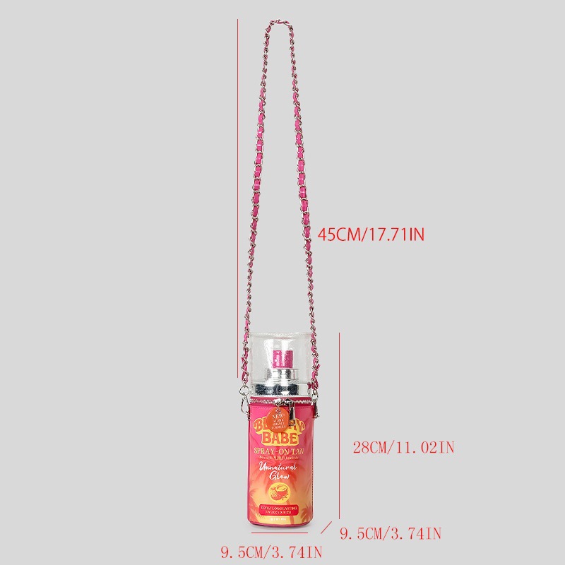 Spray Bottle Bag | Palm Print Letter Crossbody Bag