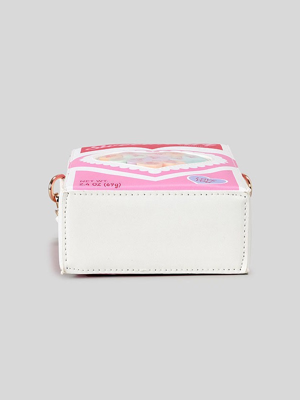 Heart Box Bag | Cute Letter Color-Block Crossbody Bag