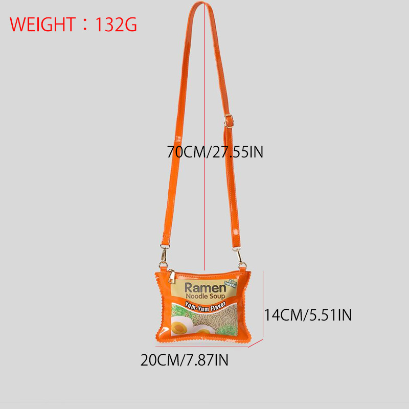 Ramen Bag | Funny Creative Letter Box Crossbody Bag