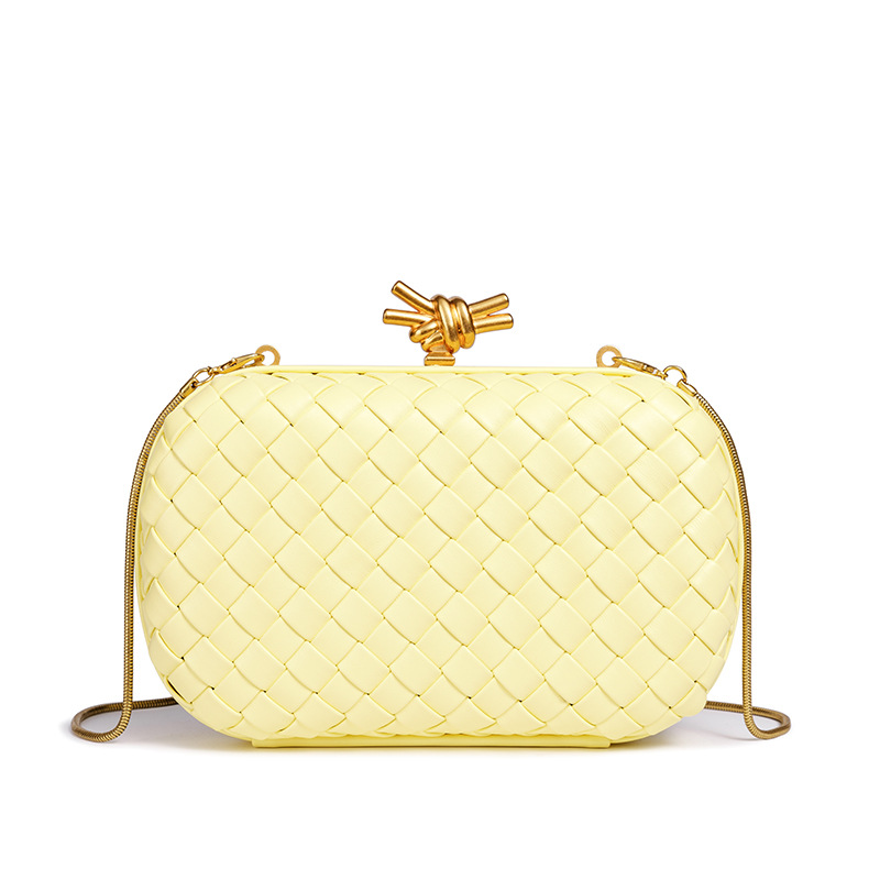Woven Quilted Clutch | Chain Shoulder Crossbody Bag