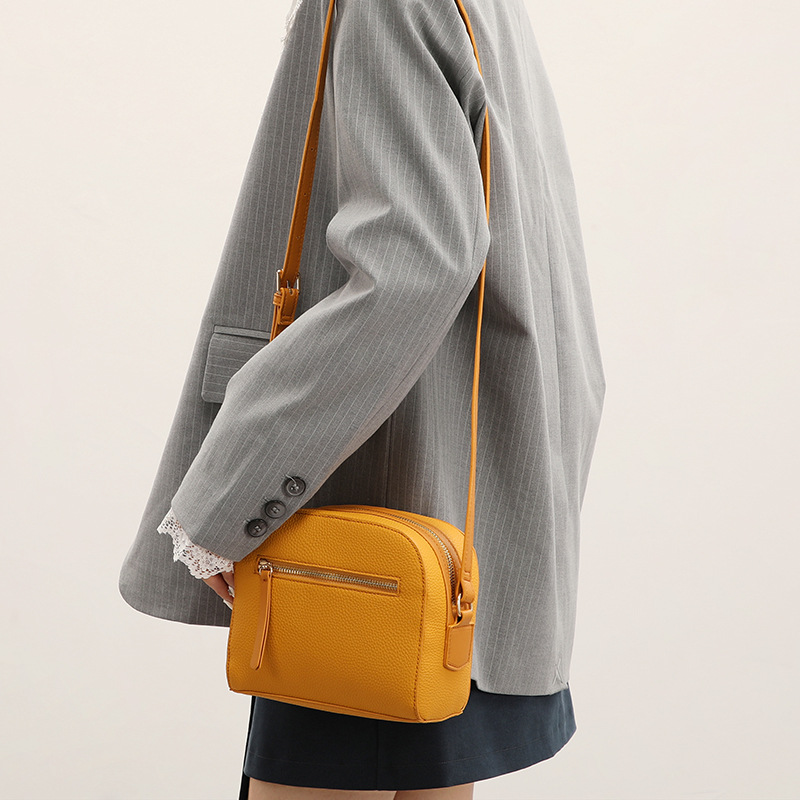 3-Tier Soft Leather Bag | Minimalist Summer Crossbody Bag