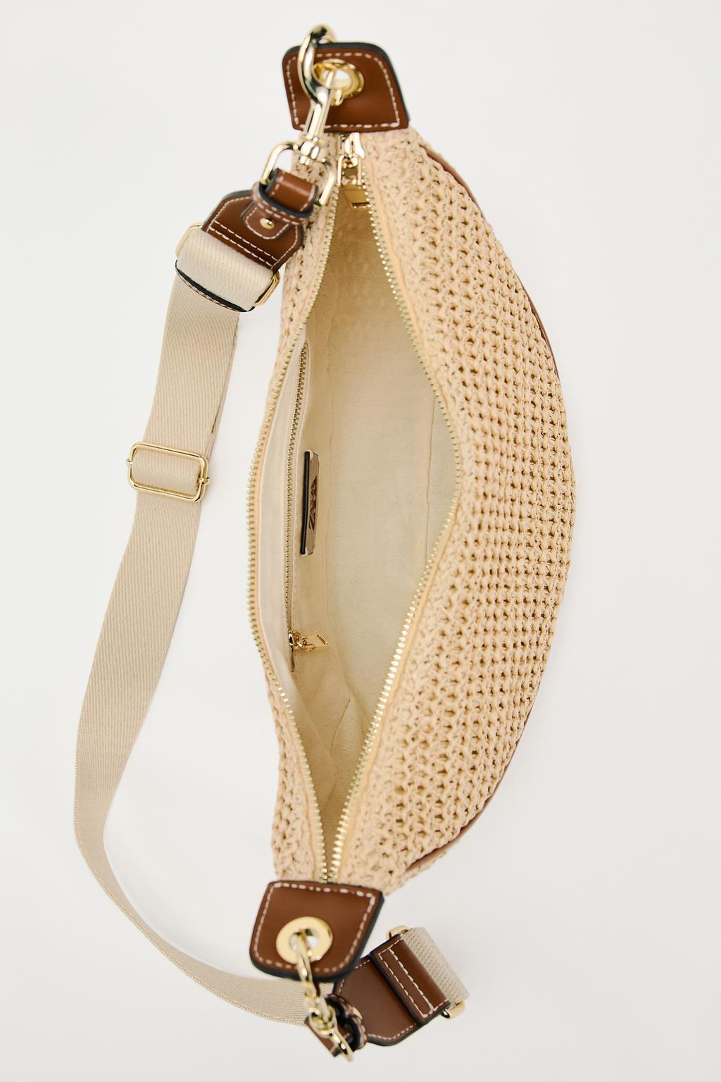 Straw Half-Moon Bag | Beach Underarm Crossbody Bag
