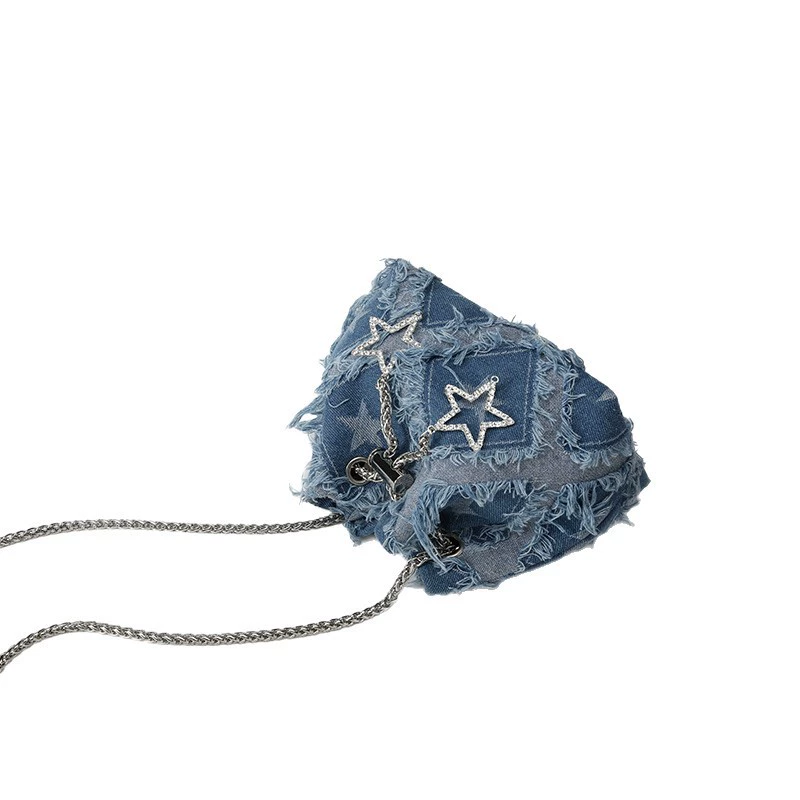 Gradient Star Denim Bag | Statement Small Crossbody Bag