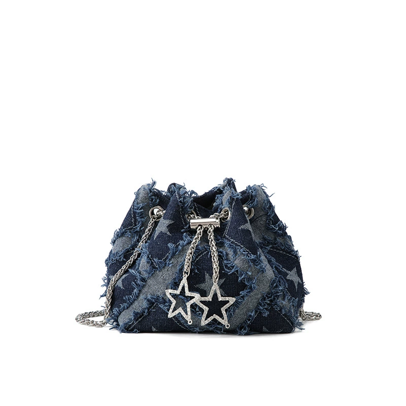Gradient Star Denim Bag | Statement Small Crossbody Bag