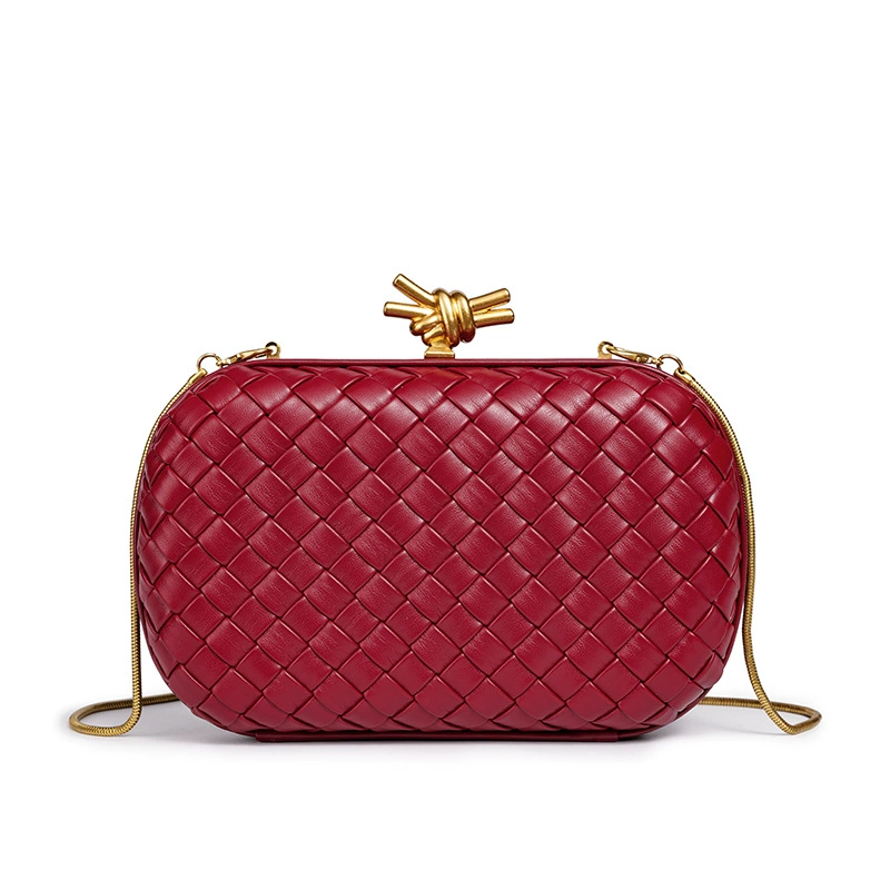 Woven Quilted Clutch | Chain Shoulder Crossbody Bag