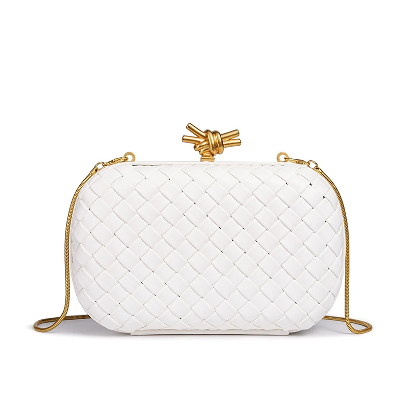 Woven Quilted Clutch | Chain Shoulder Crossbody Bag