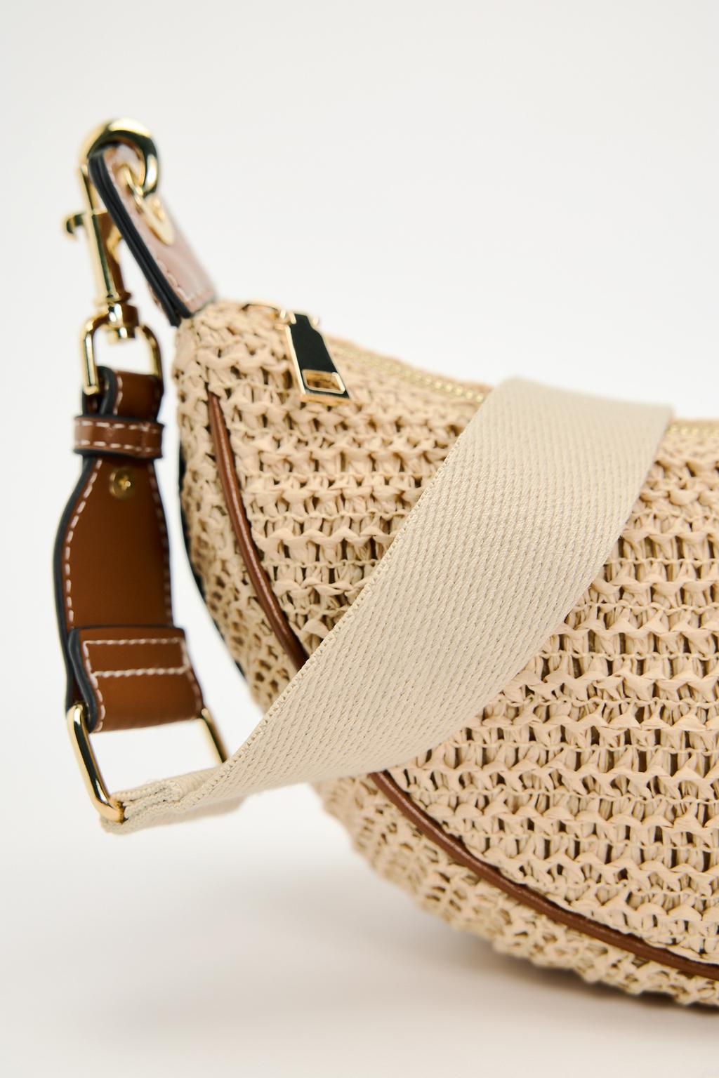 Straw Half-Moon Bag | Beach Underarm Crossbody Bag