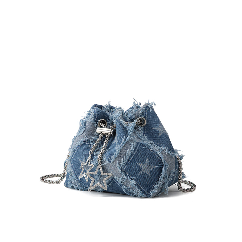 Gradient Star Denim Bag | Statement Small Crossbody Bag